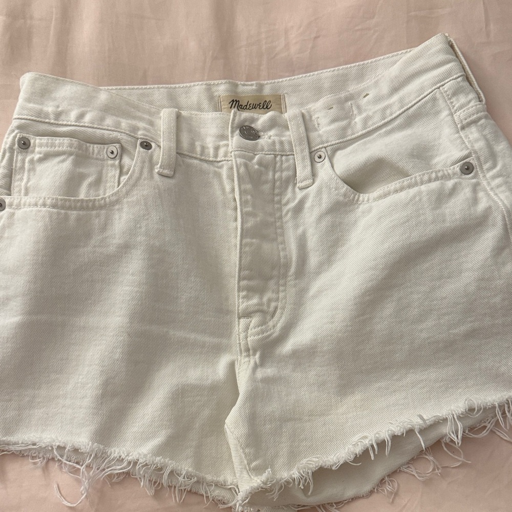 Madewell Women's Cream Jean Shorts